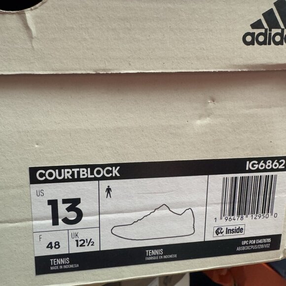 adidas Mens Court block Sneaker White Size 13 M main image 7
